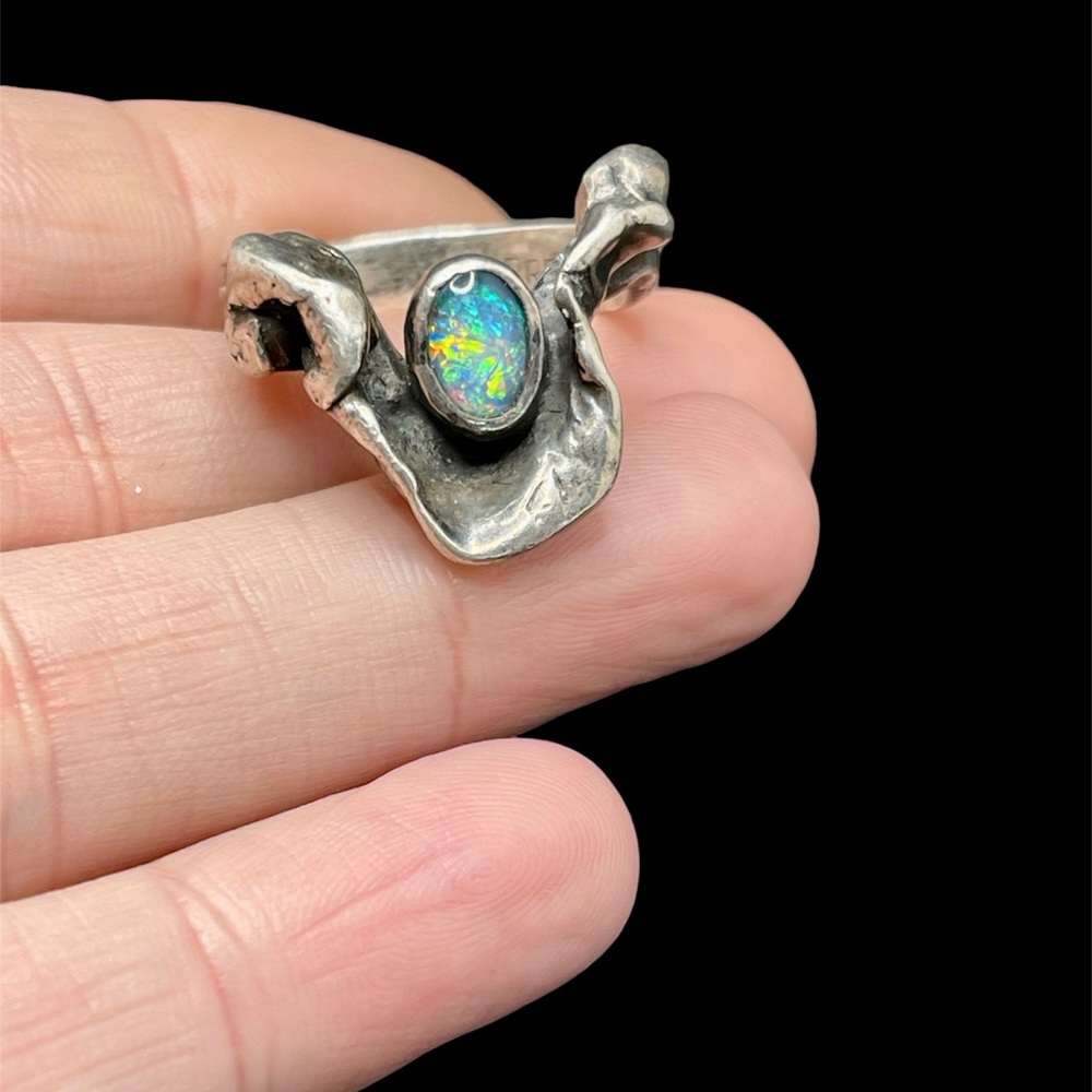 Vintage Frederick Prete one of a kind opal ring
